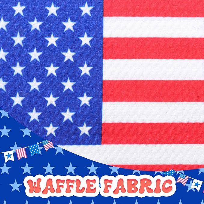 YanJie 7'' 2pcs Baby Girl Headbands 4th of July Independence Day Hair Bands for Kids Toddlers Infants Newborns Girl Outfits