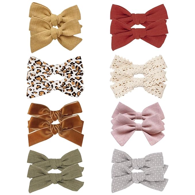Baby Girl Hair Bow Clips Barrettes, Assorted Hair Accessories Alligator Clip for Little Girls Toddler Kids Teens