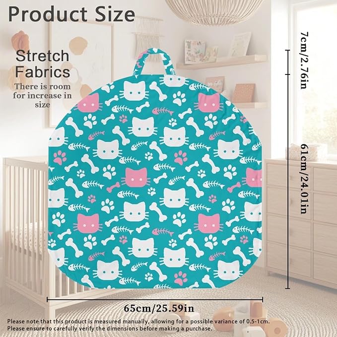 Newborn Lounger Cover, Cat Paw Print Removable Newborn Lounger Cover Soft Baby Lounger Slipcover Stretchy Infant Lounger Pillow Cover for Boys Girls