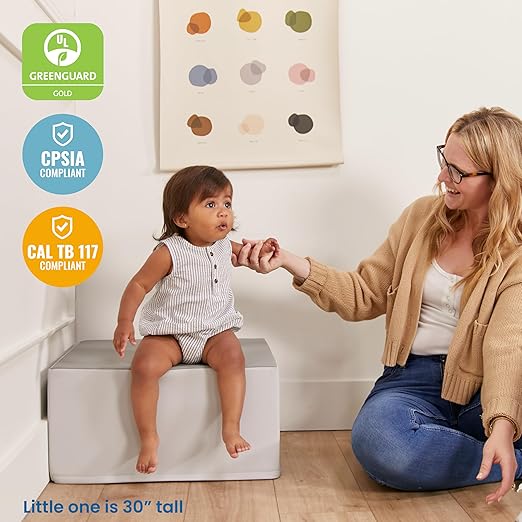 ECR4Kids SoftZone Pedestal Play Block Corner Climber, Beginner Playset, Contemporary