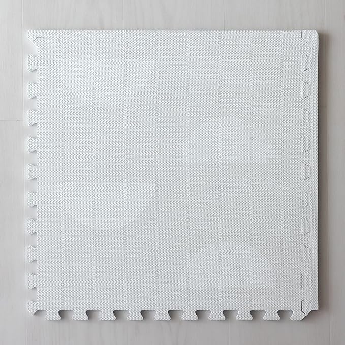 Little Landings Baby Play Mat for Floor - Aura Pearl (6x6ft) - Premium EVA Foam Play Mat for Babies & Toddlers (Ages 0-5+) Non-Toxic Playmat for Tummy Time, Crawling & Playroom - Stylish & Comfortable