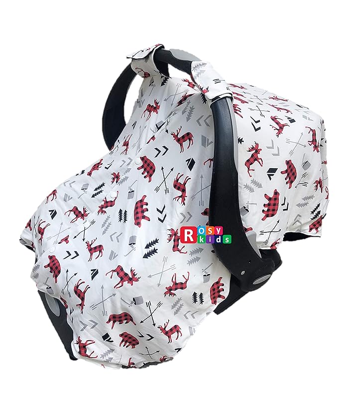 Rosy Kids Infant Carseat Canopy Wind Proof Baby Car Seat Sunshade, Fits Any Model, Color 25OR01