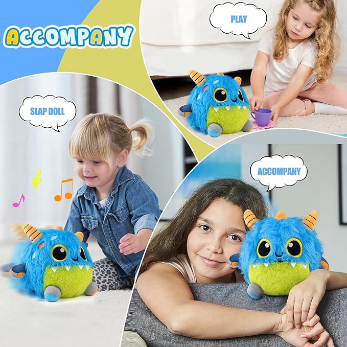 nicknack Toys for 1 2 3 Year Old Girls Boys Gifts, Crawling Monsters Baby Toys with Musical Sound, Toddler Interactive Sensory Plush Toys, Birthday Present Gifts for Kids 1 2 3 Years Old Boys Girls