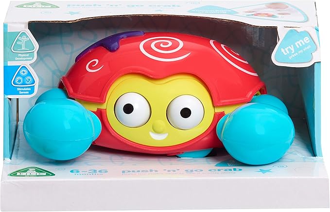 Early Learning Centre Push ‘n’ Go Crab, Physical Development, Stimulates Senses, Kids Toys for Ages 06 Month, Amazon Exclusive