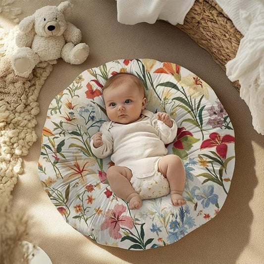 Vintage Floral Newborn Lounger Pillow Cover Removable Soft Comfortable Slipcover for Infant Lounger Pillow Cover Breathable and Washable