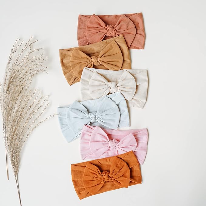 Prohouse 20PCS Baby Nylon Headbands Hairbands Hair Bow Elastics for Baby Girls Newborn Infant Toddlers Kids
