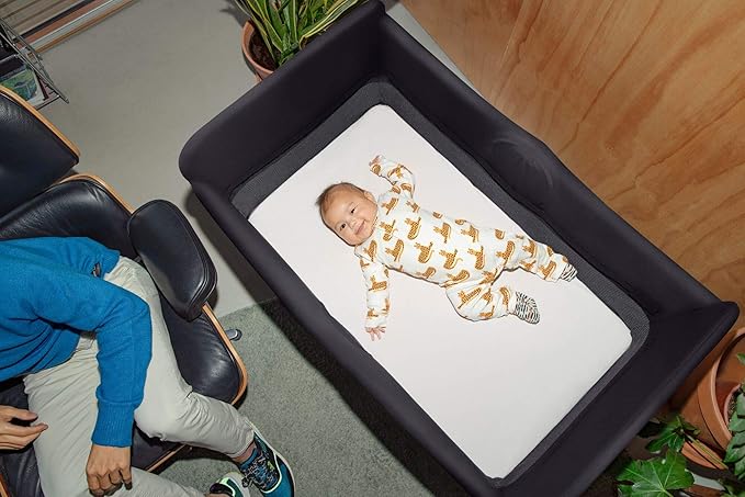 Bugaboo Stardust Fitted Cotton Sheet – 100% Natural, Breathable Cotton for Bugaboo Stardust Play Yard – Oeko-Tex® Certified, Soft & Machine Washable – Mineral White