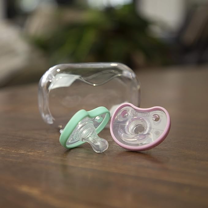 Dr. Talbot's Soft-Flex Orthodontic Pacifiers 0-6 Months, Pink/Aqua, 2 Pack