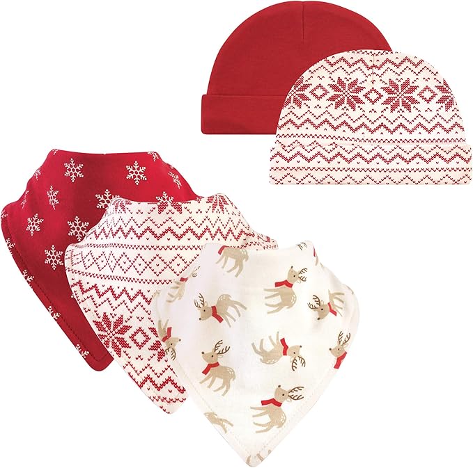 Hudson Baby Unisex Baby Cotton Bib and Headband Set
