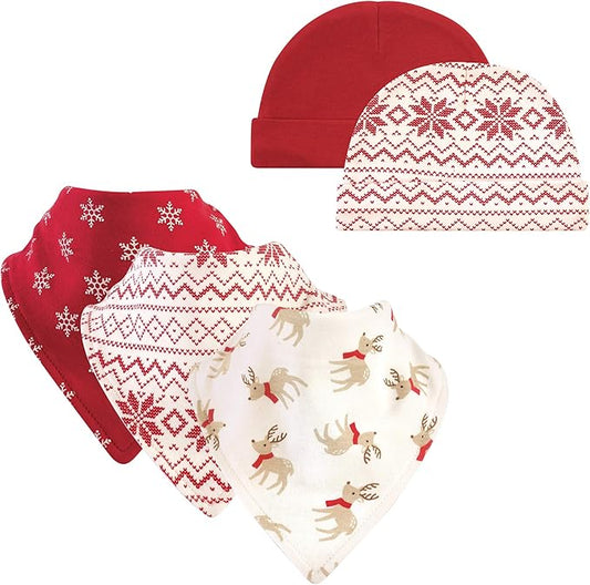 Hudson Baby Unisex Baby Cotton Bib and Headband Set