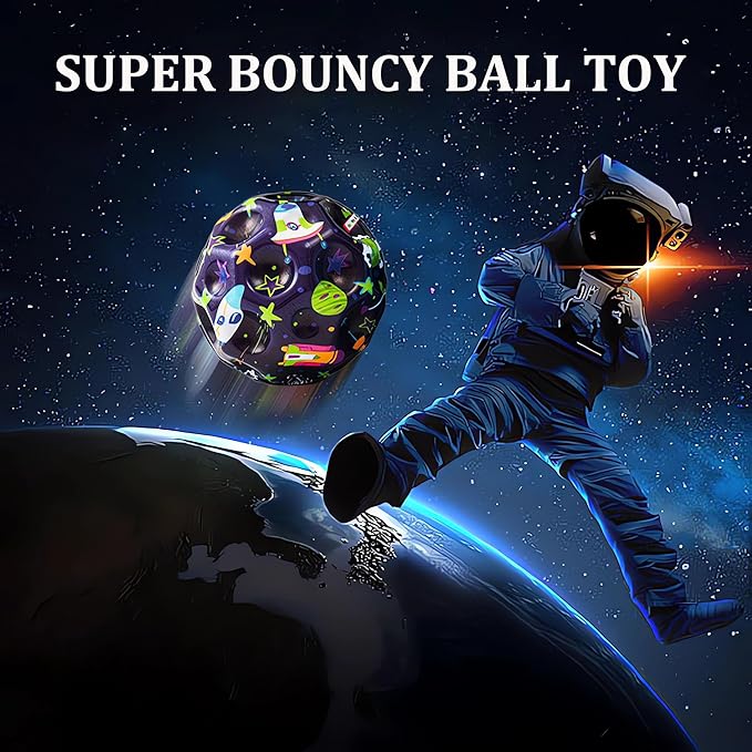 Tendry Extreme High Bouncing Ball Moon Shape for Kids of All Ages, Improve Hand-Eye Coordination, Easy to Grip and Catch by Athletes as a Sport Training Balls
