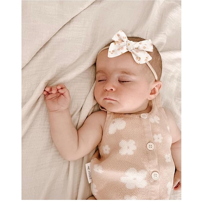 Niceye Baby Headbands and Hairbands Set - 12 Packs of Stretchy Nylon Handmade Hair Accessories for Newborns, Infants, and Toddler Girls