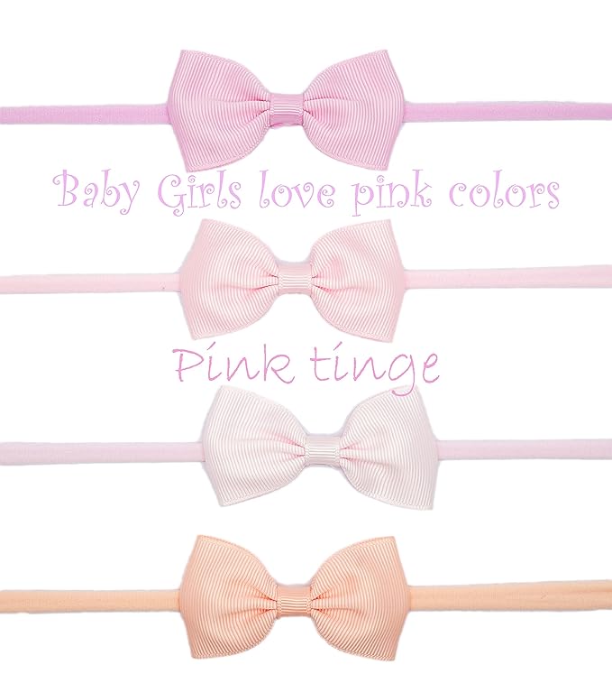 CÉLLOT 40 Colors Baby Bow Headbands 2.75" Hair Bows Super Soft Nylon Headbands for Baby Girls Infants preemie and Newborn Kids Hair Accessories