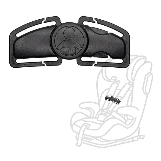Anti Escape Car Seat Buckle Guard & Chest Harness Clip Lock - Child Safety Buckle Lock for Kids, Toddler, Stroller and Car Seat Belt (Style A, Black 1 Pack)