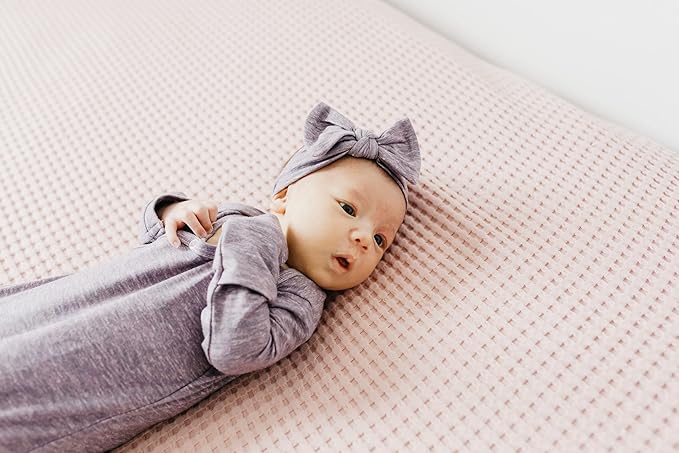 Copper Pearl Baby Bows: Stylish Headbands for Baby Girls, Premium Soft and Stretchy Baby Headbands, Perfect for Newborns, Trendy Designs - Violet