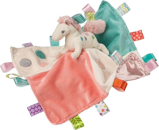 Taggies Soothing Sensory Stuffed Animal Security Blanket, Painted Pony, 13 x 13-Inches