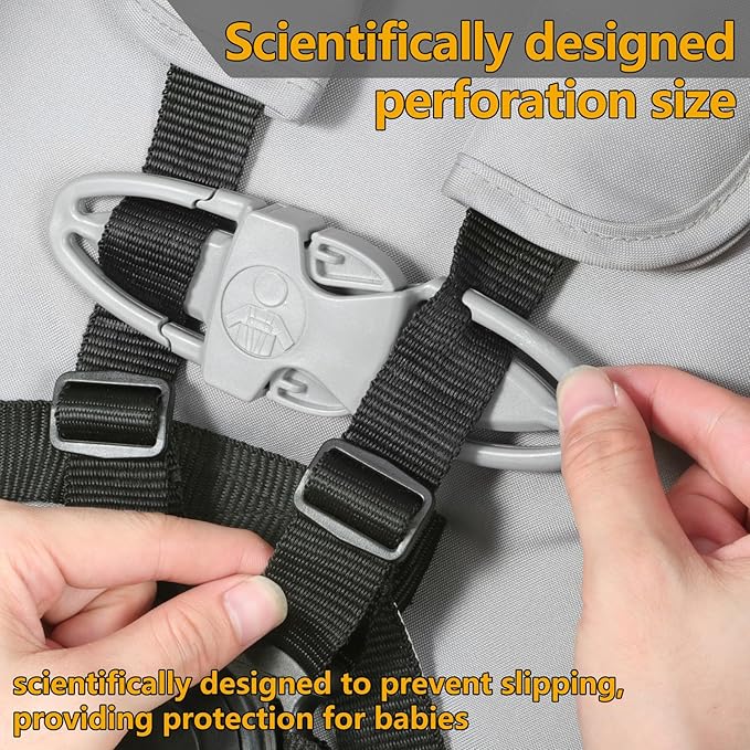 child Car Seat Chest Harness Clip Universal Replacement for Kids, Toddler, Stroller, baby essentials,1 piece, Black,Oval ( 6.89 X 3.98 X 0.87 inches)