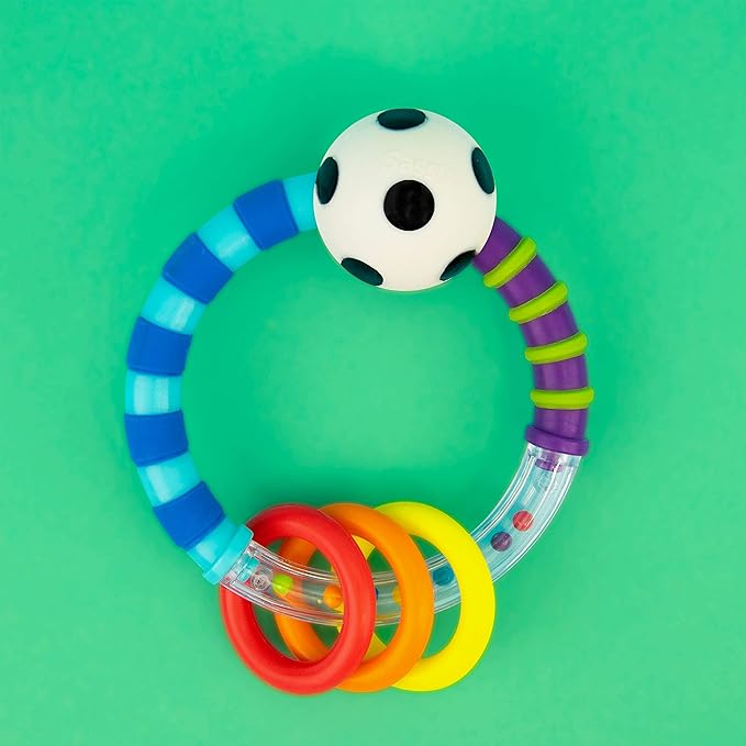 Sassy Ring Rattle | Developmental Baby Toy for Early Learning | High Contrast | For Ages Newborn and Up