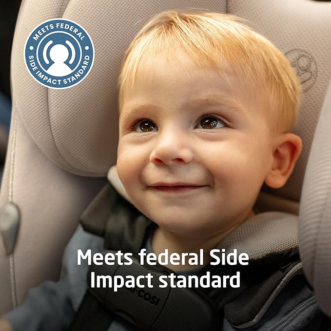 Maxi-COSI Pria Max 3-in-1 Convertible Car Seat, Infant to Toddler Car Seat, ClipQuick Magnetic Chest Clip, Quick-Install Latch, Machine-Washable Cover, 5-100 lbs, Escargot
