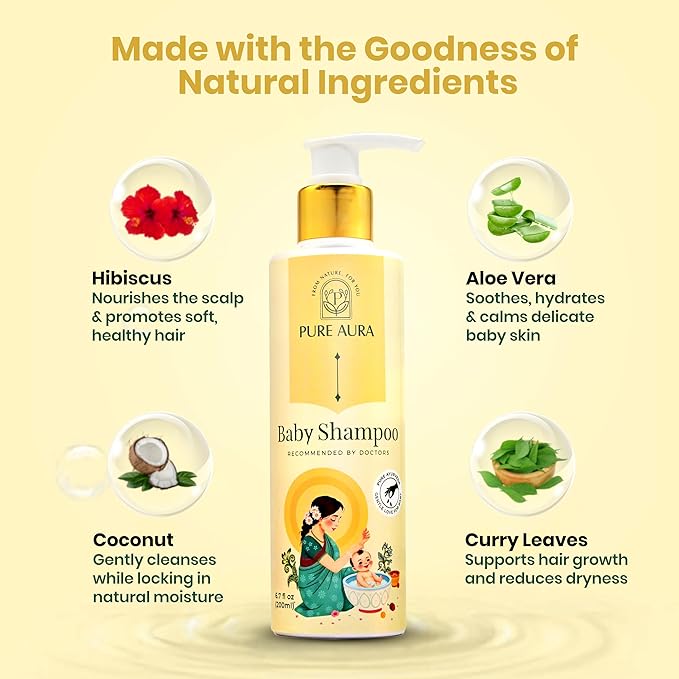 Clean Baby Kit, Tear-Free Shampoo & Gentle Body Wash, Ayurvedic Formula, Sulfate-Free, for Newborns Infants & Toddlers