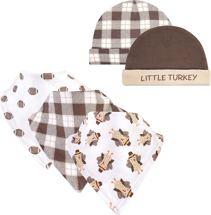 Hudson Baby Unisex Baby Cotton Bib and Headband Set