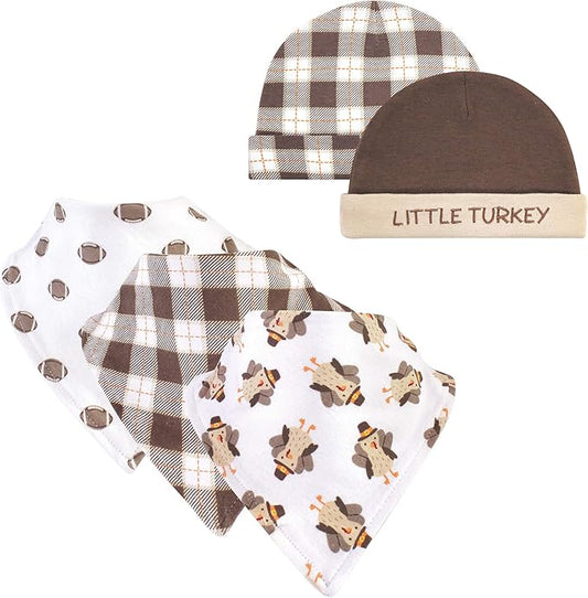 Hudson Baby Unisex Baby Cotton Bib and Headband Set