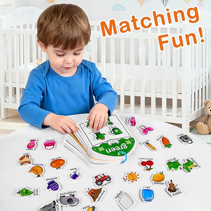 NAHSHON Montessori Busy Book Color Sorting Toys for Toddlers 2-5, Preschool Learning Activities Educational Toys for Kids 3 Year Old, Autism Sensory Fine Motor Matching Games for Toddlers