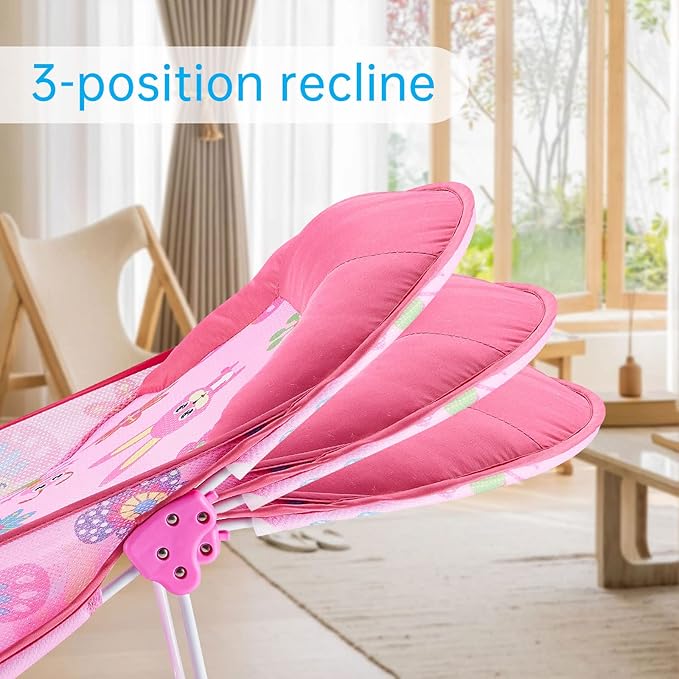 Foldable Baby Bather - Baby Bath Support with 3 Adjustable Positions for Newborns 0-12 Months (Pink-02)