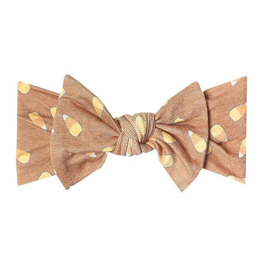 Copper Pearl Baby Stretchy Soft Knit Headband Bow Treat