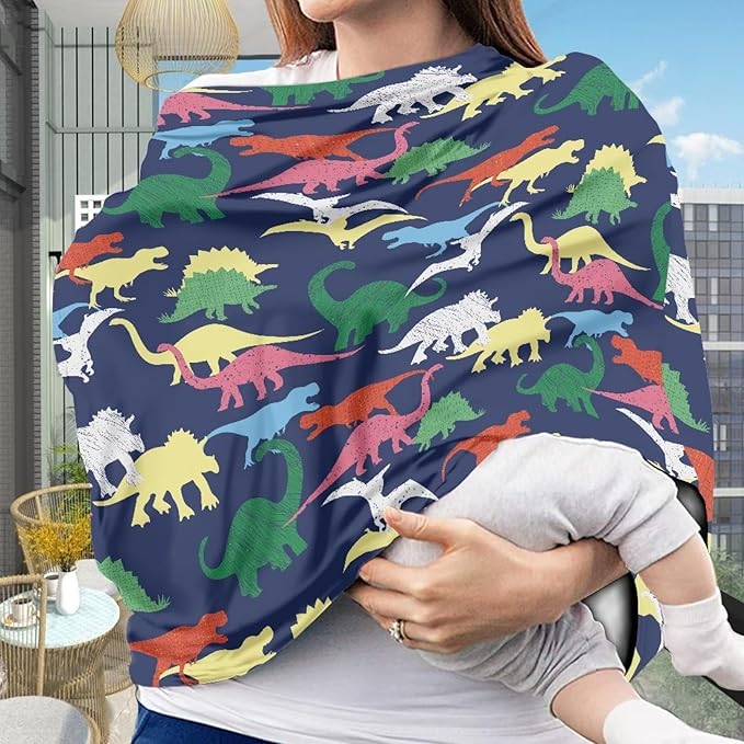 Car Seat Covers Decorative Nursing Breastfeeding Covers Durable Protection for Boys and Girls Breastfeeding Scarf Car Seat Canopy Cover