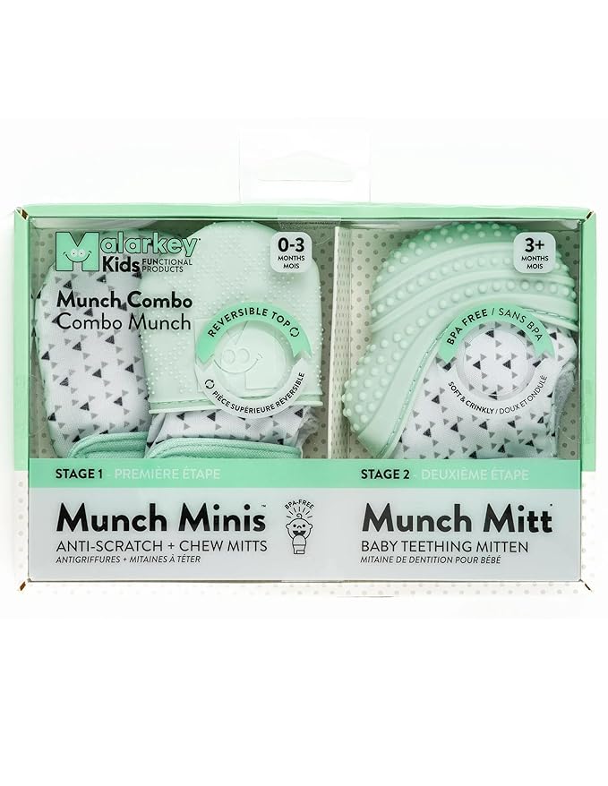 Mint Triangle Teether Combo by Malarkey Kids