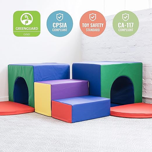 ECR4Kids SoftZone Corner Tunnel Maze Foam Play Climber
