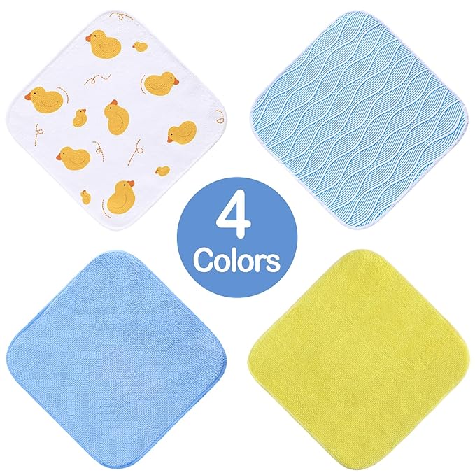 Viviland Baby Washcloths 24 Pack, Toddler Wash Cloths for Bath, Super Soft & Absorbent Bath Towel for Newborn and Infants, Baby Towels Care for Baby's Sensitive Skin