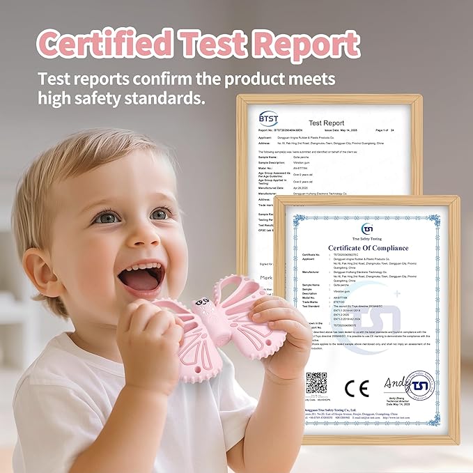Vibrating Teether for Baby - Sensory Chew Toy for Autistic Children & Vibrating Chewy, 10X Vibration Settings, Giving Autistic Children a Better Sensory Experience (Pink)