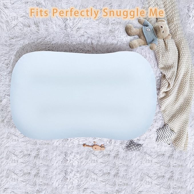Pucmaoci Organic Waterproof Baby Lounger Covers 2 Pack| GOTS Certified 100% Cotton| Removable Cover with Waterproof Liner | Machine Washable and Dry (Cover only)（Blue & Green)