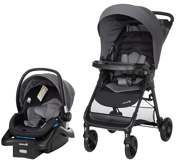 Safety 1st Smooth Ride Travel System with OnBoard 35 LT Infant Car Seat, Monument & onBoard 35 LT Adjustable Infant Car Seat Base