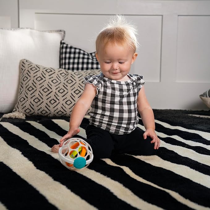 Baby Einstein Grip & Spin Oball Easy Grasp Rattle Toy, BPA Free, 0+ Months