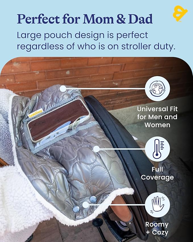 GoldBug Stroller Muff - Baby Essentials for Fall & Winter - Warm Mitten Stroller Accessory