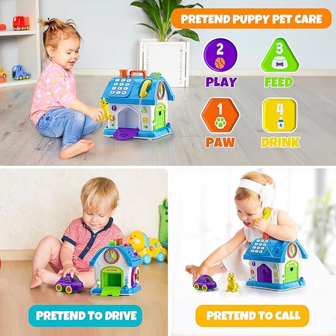 Musical House Toy and Musical Puppy Toy Bundle