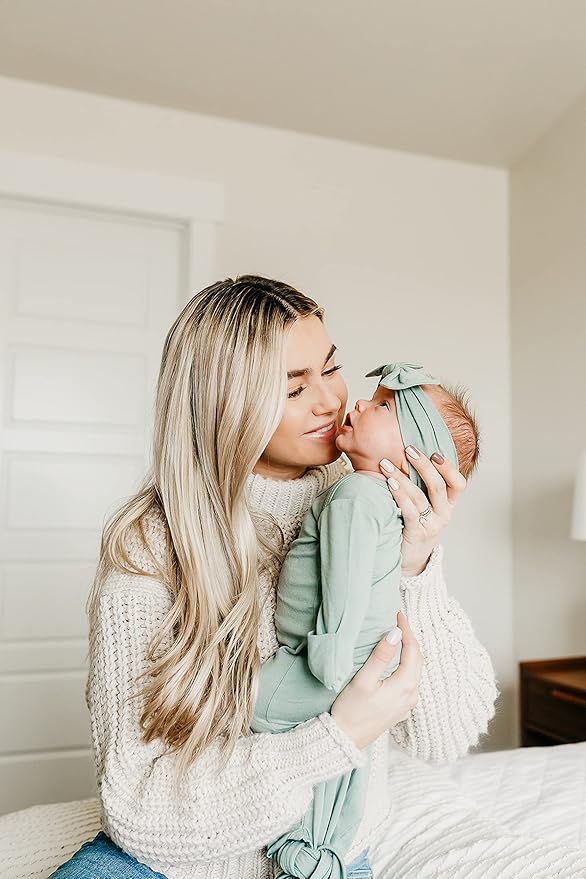 Copper Pearl Baby Bows: Stylish Headbands for Baby Girls, Premium Soft and Stretchy Baby Headbands, Perfect for Newborns, Trendy Designs - Briar