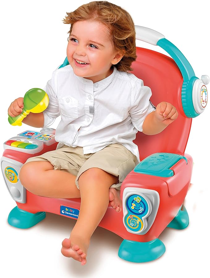 Clementoni - The Dance Chair, Educational Musical Chair to Learn First Knowledge; Children's Bilingual Musical Game Spanish and English, from 12 Months (61359)
