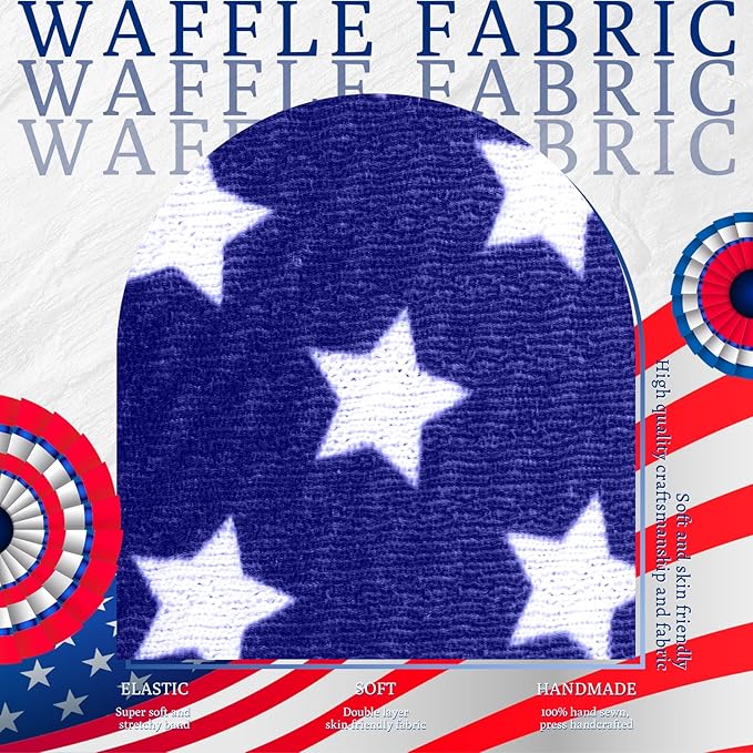 Patriotic 4th of July Hair Accessories for Baby Girls: Toddler Headband with American Flag Bow, White Stars in Red, White, and Blue