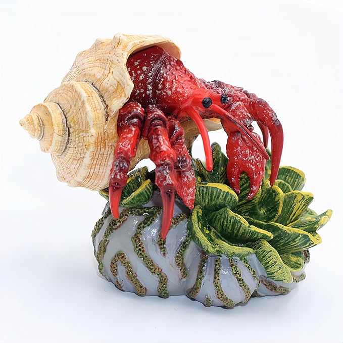 Gemini&Genius Hermit Crab Toys for Kids, Hermit Crab Action Figure, Hermitcrab Figurine Toy, Under The Sea Life Figure Educational Gifts, Displays Play Toys, Collection Toys for Kids Animal Lovers
