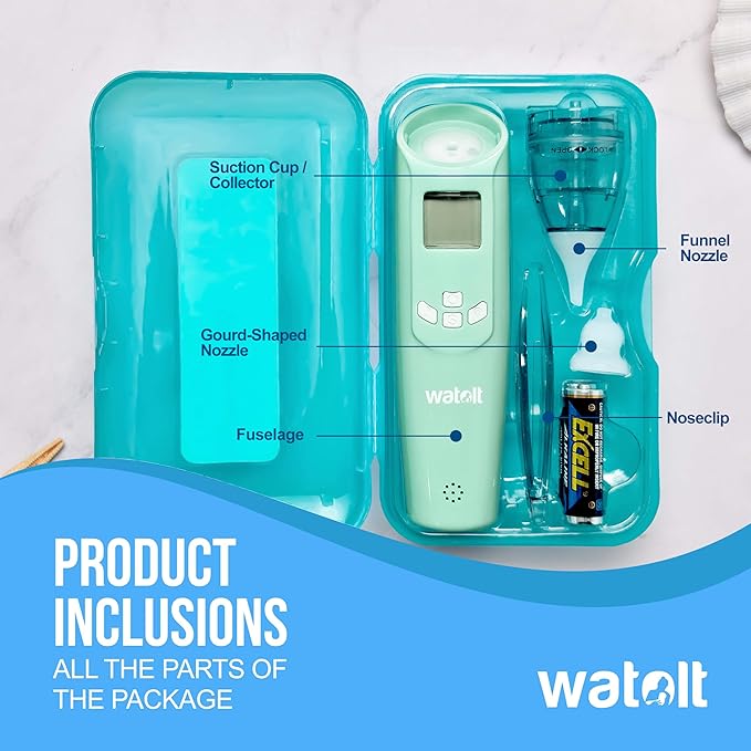 Watolt Baby Nasal Aspirator - Electric Nose Suction for Baby - Automatic Booger Sucker for Infants - Battery Powered Snot Mucus Remover for Kids Toddlers