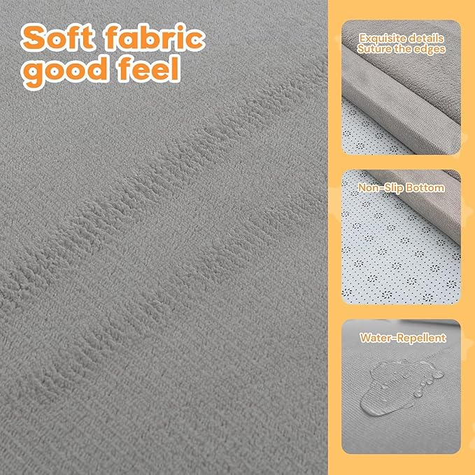 RONGFA Baby Play Mat for Floor,1.3" Thick Elasti-Foam Playpen Mat for Tummy Time, Easy Care with Non-Slip Cushioned for Infant,Kids and Toddler Crawling