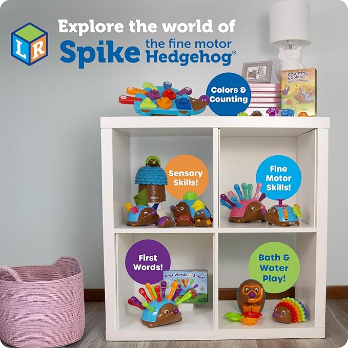 Learning Resources Spike the Fine Motor Hedgehog Tissue Pal - 11 Pieces, Ages 18 Months+, Fine Motor Skills, Montessori toys, Gifts for Boys and Girls