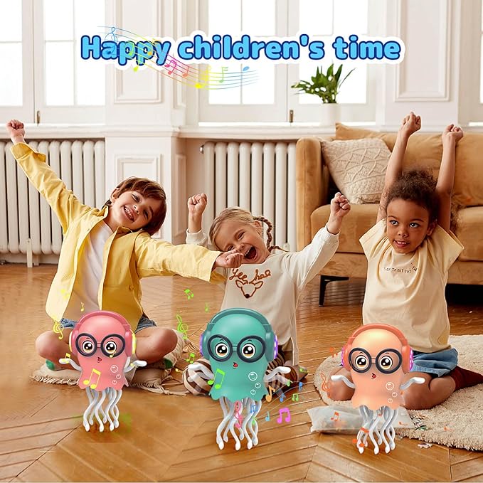 Baby Musical Toys Dancing Jellydancer, Baby Toys 3 4 5 6 7 8 9 10 11 12 Learning Crawl Walking, Fidget Gifts Magic Dancing Music Crawling Toys for 3-8 Year Old Boy Girl Kids Birthday Gifts