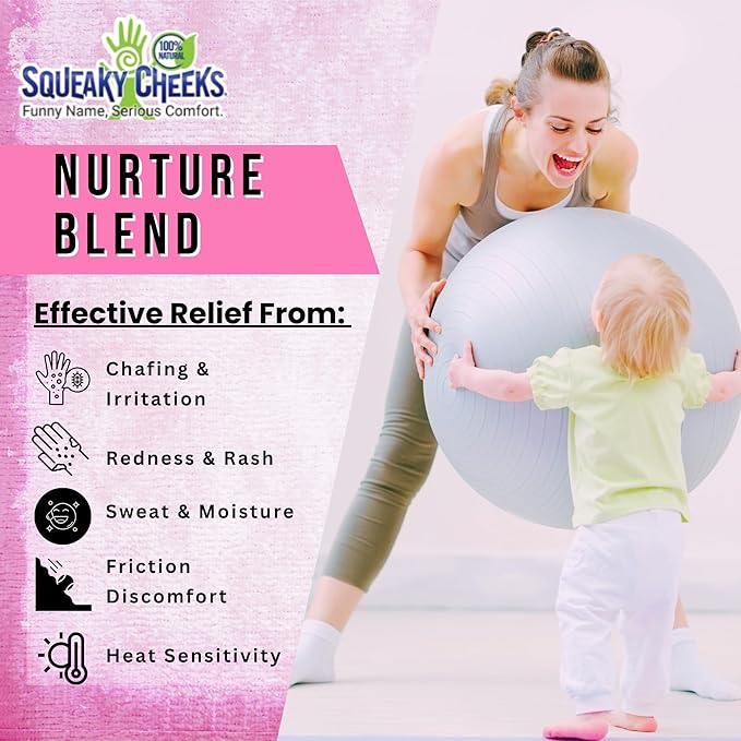 Squeaky Cheeks Baby Powder (5oz) | Organic | Unscented Talc-Free and All Natural Powder | Effective Relief from Rash Wetness and Itching | Also Ideal for Adults