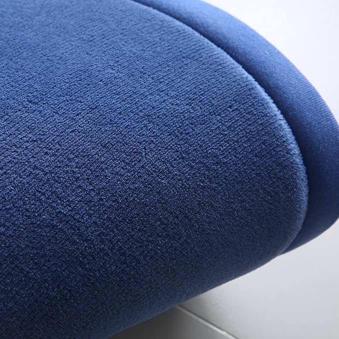 Loartee Thick Kids Round Rug - Coral Velvet Area Rugs, Memory Foam Circular Carpet for Nursery Playroom Home Decor Dormitory, Diameter 47 inch, Dark Blue
