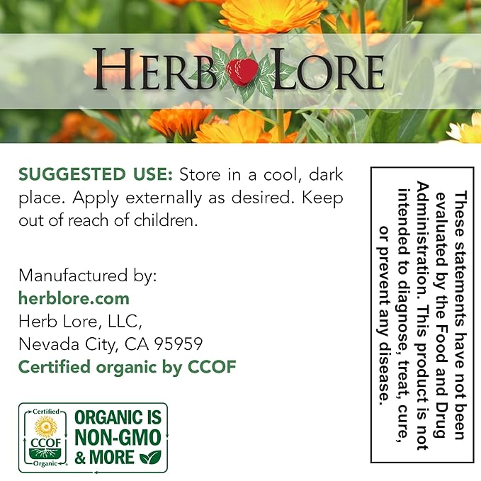 Herb Lore Healing Salve Ointment - Organic Baby Diaper Rash Cream – Natural Soothing Balm with Calendula for Cradle Cap, Drool Rash, Dry & Irritated Skin, Face & Body (3.4 oz)
